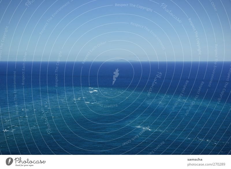 Fernsicht Umwelt Natur Wasser Himmel Wolkenloser Himmel Sommer Klima Klimawandel Wetter Schönes Wetter Wellen Küste Meer Schwimmen & Baden Ferne Flüssigkeit