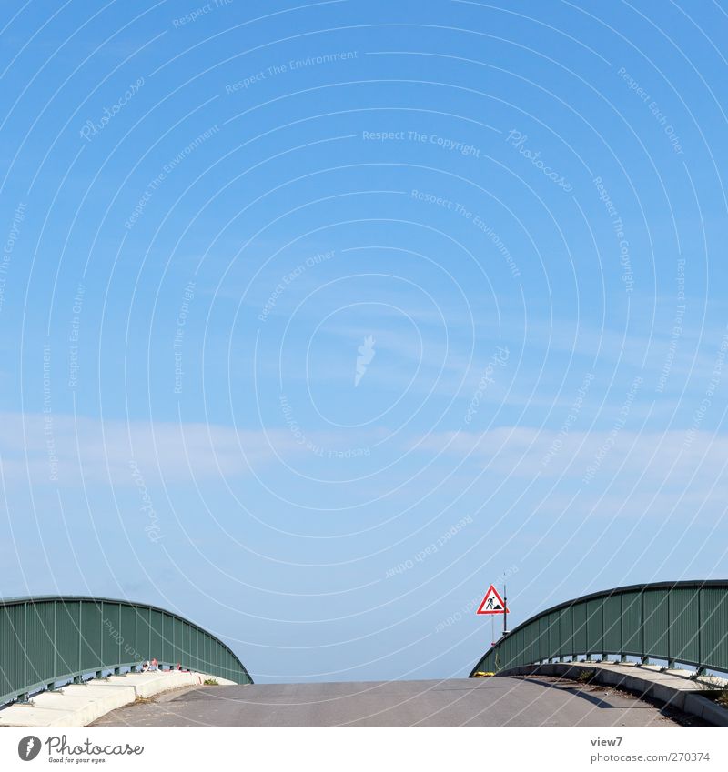 Männertag Landschaft Sommer Schönes Wetter Brücke Bauwerk Verkehr Verkehrswege Straße Wege & Pfade Stein Beton Metall Schilder & Markierungen Hinweisschild