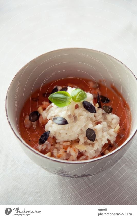 Tomatensuppe mit Reis Getreide Suppe Eintopf Ernährung Mittagessen Abendessen Bioprodukte Vegetarische Ernährung Diät Slowfood Schalen & Schüsseln lecker