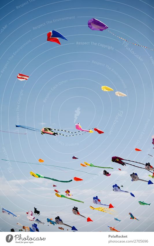 #AS# DrachenFest Lifestyle ästhetisch Lenkdrachen Drachenfliegen Drachenfest Blauer Himmel Wind Außenaufnahme Festspiele Musikfestival mehrfarbig Farbfoto