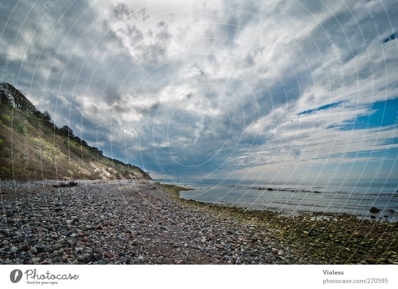 Hiddensee | wish you were here...... Landschaft Himmel Wolken Gewitterwolken Frühling Wetter Küste Ostsee Meer Insel träumen bedrohlich wild Stein Klippe