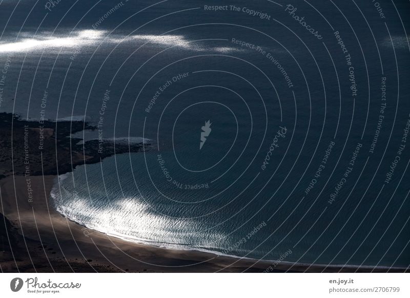 Sonnenflecken Ferien & Urlaub & Reisen Ausflug Ferne Strand Meer Natur Landschaft Sonnenlicht Küste Klima Umwelt Lanzarote Kanaren Spanien Wolken Sandstrand
