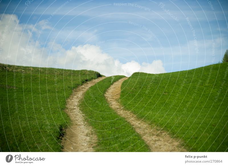 schönwetter Freude Gesundheit Wellness Wohlgefühl Zufriedenheit Erholung Sommer Sommerurlaub wandern Umwelt Erde Himmel Wolken Frühling Hügel Alpen Glück