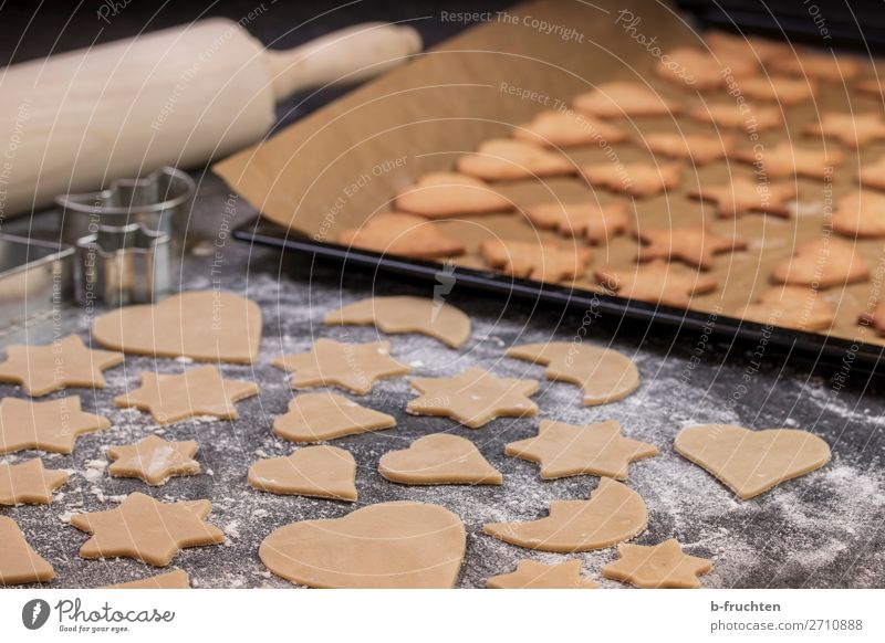 Kekse backen, Backstube Lebensmittel Teigwaren Backwaren Süßwaren Ernährung Gesunde Ernährung Koch Küche Arbeit & Erwerbstätigkeit gebrauchen frisch Bäckerei