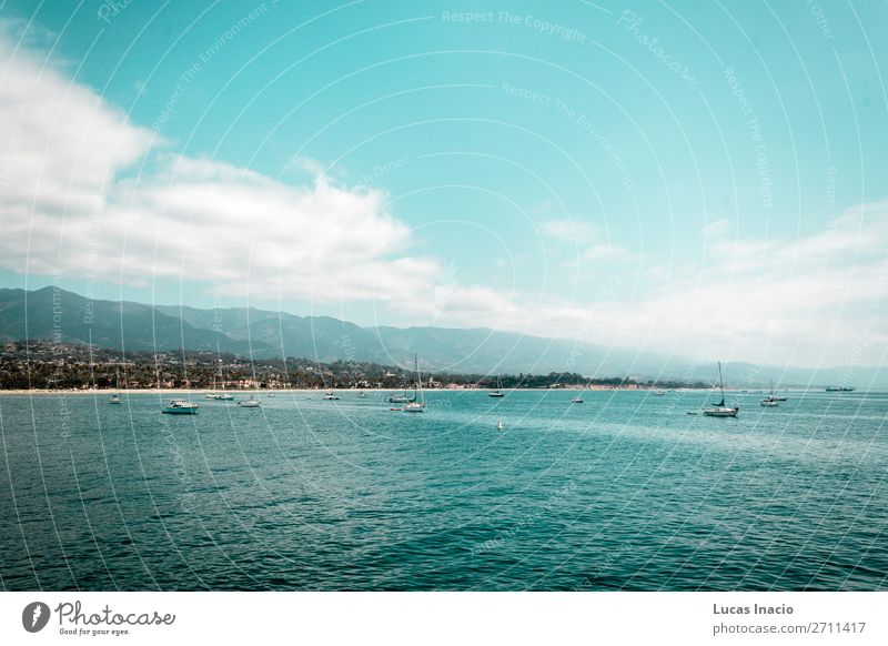 Oceanview von der Kalifornischen Küste, Vereinigte Staaten von Amerika Ferien & Urlaub & Reisen Tourismus Sommer Strand Meer Berge u. Gebirge Umwelt Natur