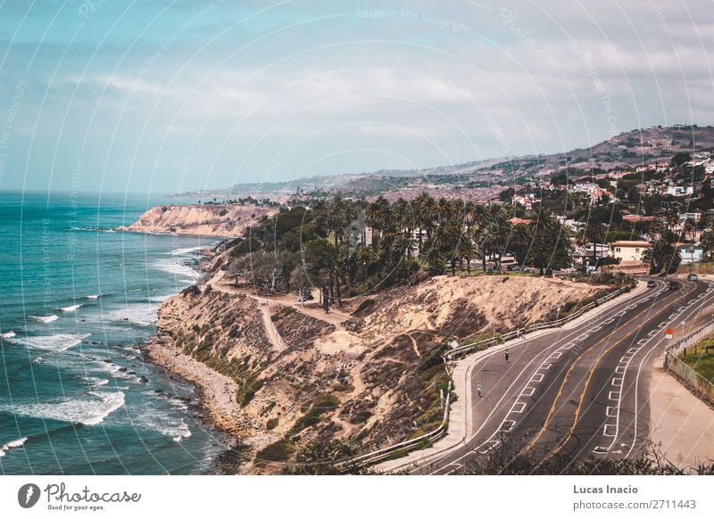 Oceanview von der Kalifornischen Küste, Vereinigte Staaten von Amerika Ferien & Urlaub & Reisen Tourismus Sommer Strand Meer Berge u. Gebirge Haus Umwelt Natur