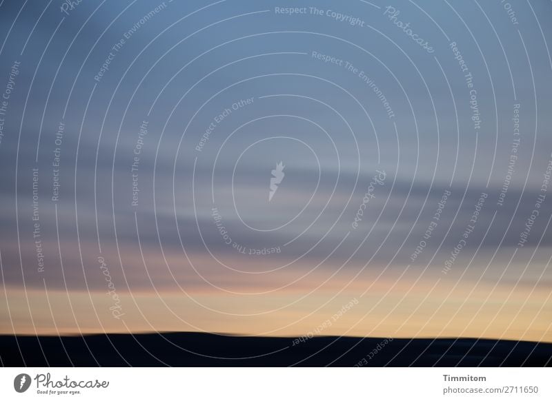 Abendlicher Schwarzwald Ferien & Urlaub & Reisen Umwelt Natur Landschaft Himmel Wolken Wetter Wald Hügel ästhetisch natürlich blau gold schwarz Gefühle