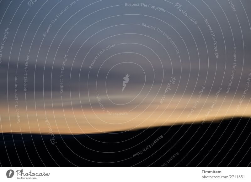 Stimmungsbild Umwelt Natur Landschaft Himmel Nachthimmel Sonnenlicht Herbst Wald Hügel Schwarzwald natürlich blau gold schwarz Gefühle Gelassenheit ruhig