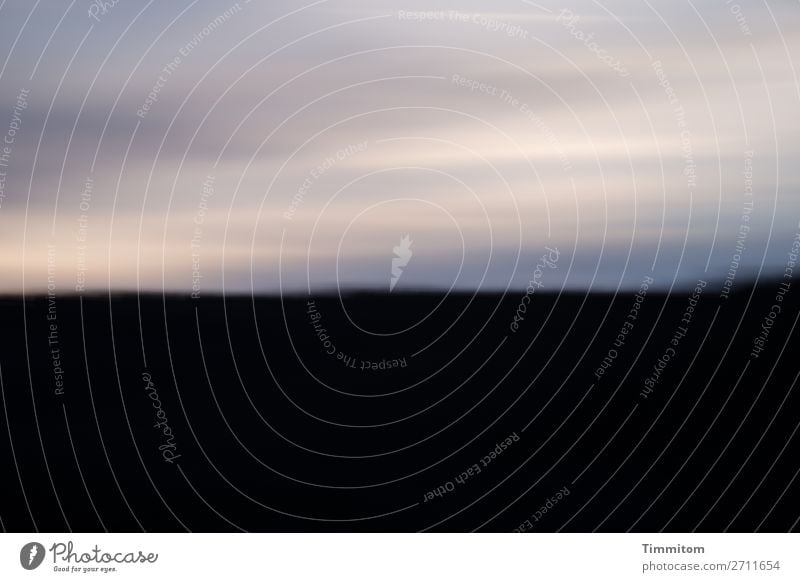 Abendhimmel in Bewegung (1) Ferien & Urlaub & Reisen Umwelt Natur Landschaft Himmel Nachthimmel Winter Wald Hügel ästhetisch blau rosa schwarz Gefühle