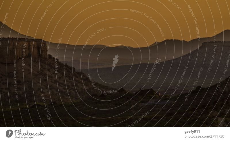 Sundowner in Namibia Ferien & Urlaub & Reisen Tourismus Ausflug Abenteuer Ferne Freiheit Expedition Umwelt Natur Landschaft Horizont Sonnenaufgang