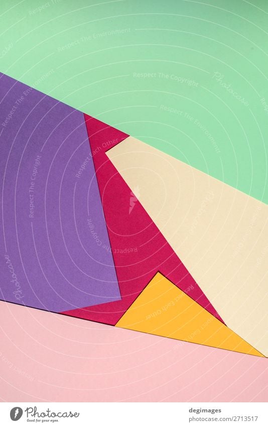 Buntes Polygonpapier-Design. Pastelltöne Tapete Kunst Papier Streifen retro blau gelb grün rosa Farbe Hintergrund geometrisch graphisch ine farbenfroh