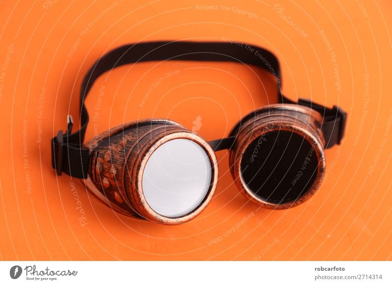 Steampunk Schweißerbrille zum Verkleiden Sonne Arbeit & Erwerbstätigkeit Hand Wege & Pfade Mode Leder Accessoire dunkel retro schwarz Sicherheit Schutz