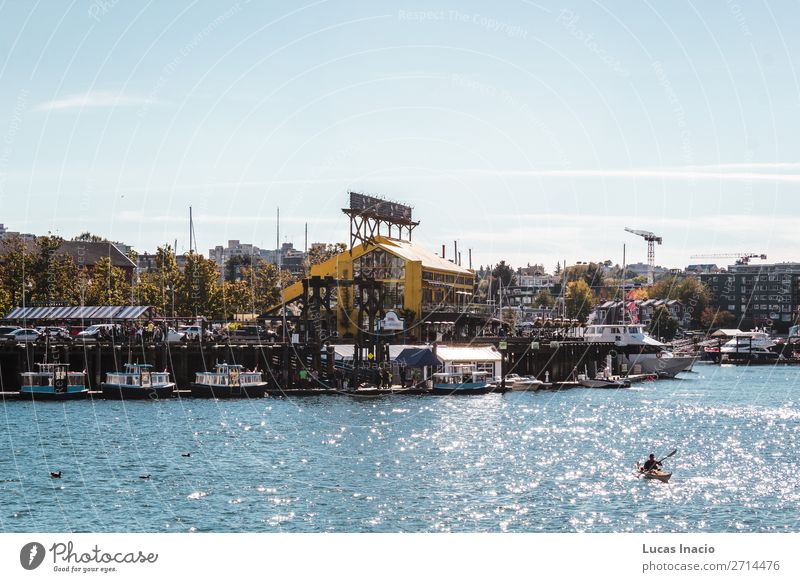 Granville Island in Vancouver, Kanada Ferien & Urlaub & Reisen Tourismus Sommer Strand Meer Insel Sport Büro Business Umwelt Natur Sand Himmel Baum Blatt Küste