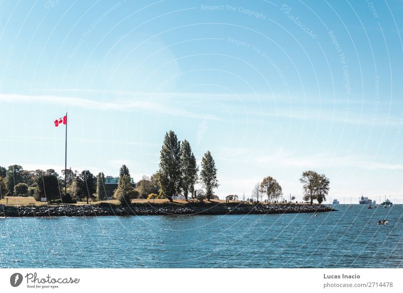 Kitsillano Strandblick von Downtown in Vancouver, Kanada Sommer Meer Sport Umwelt Natur Sand Himmel Baum Blatt Küste Skyline Fahne Abenteuer Erholung