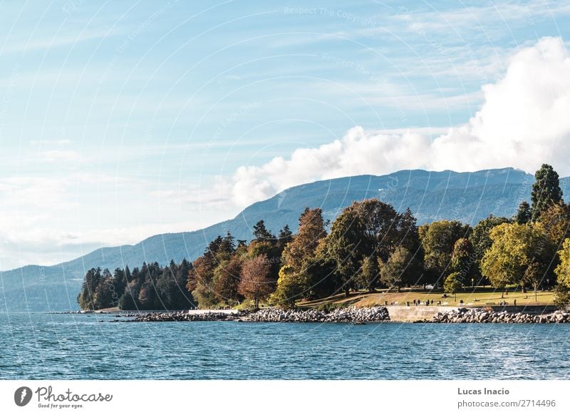 Stanley Park und das Meer in Vancouver, Kanada Sommer Strand Umwelt Natur Sand Himmel Baum Blatt Felsen Küste Skyline Abenteuer Erholung