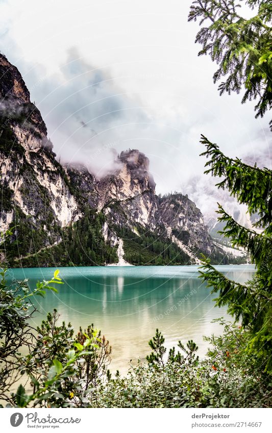 Schlechtes Wetter am Lago di Braies/Pragser Wildsee Ferien & Urlaub & Reisen Tourismus Ausflug Abenteuer Ferne Freiheit Berge u. Gebirge wandern Umwelt Natur