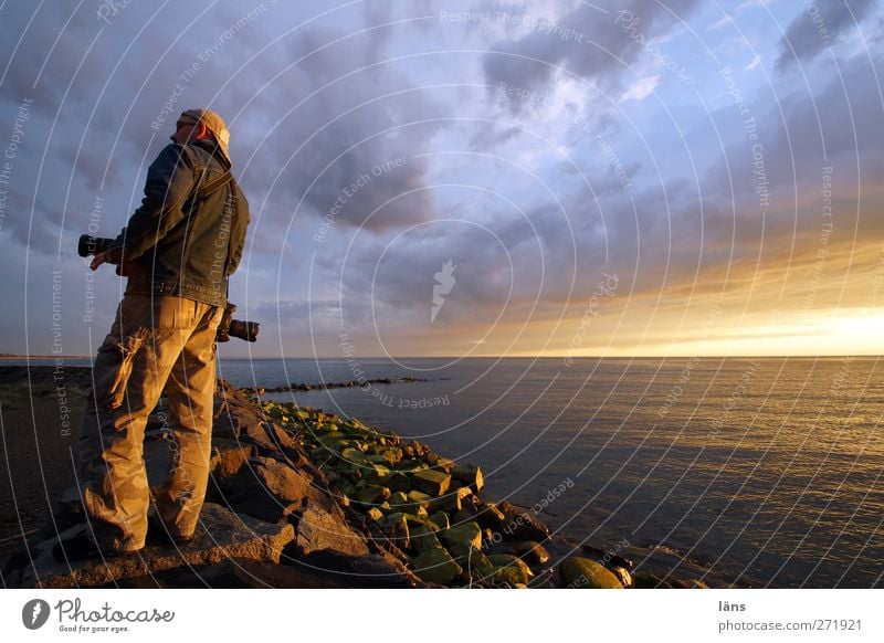 Hiddensee l aussicht Meer Wasser Ostsee Mensch Himmel Sonnenuntergang Wolken