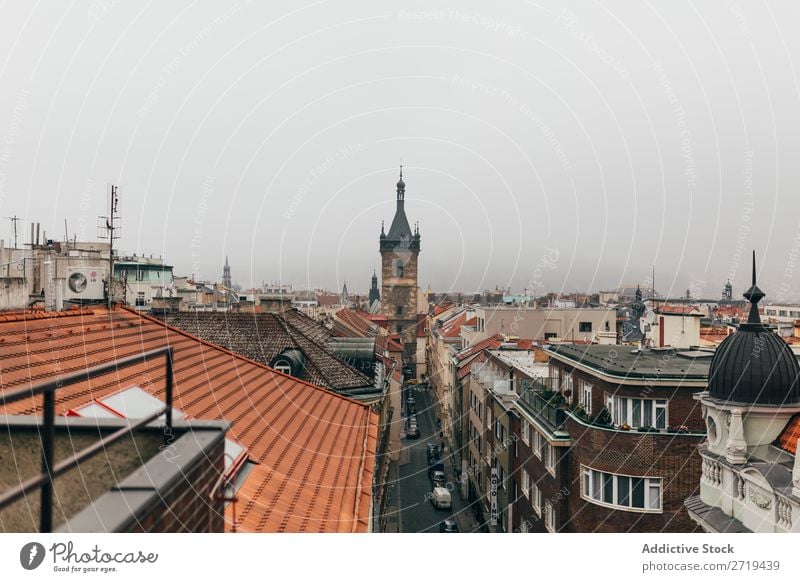 Stadtlandschaft bei launischem Wetter Skyline Tourismus Attraktion Außenseite Regen historisch Infrastruktur romantisch Ferien & Urlaub & Reisen Architektur