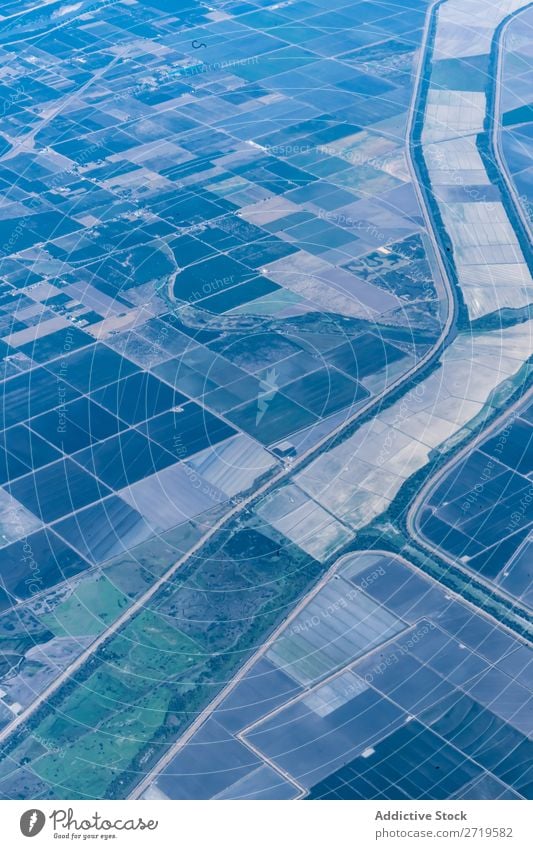 Plantagen aus der Luft Muster Fluggerät landwirtschaftlich ländlich Hintergrundbild Quadrokopter Großgrundbesitz Natur Landwirtschaft Feld Ackerbau Quadkopter