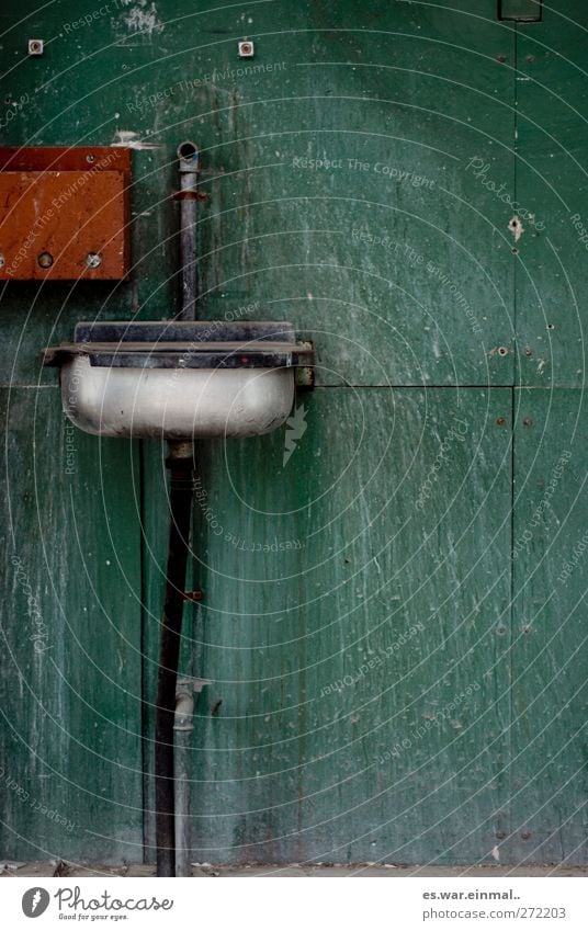 spritzig Waschbecken Wassertropfen alt Zweck Hände waschen Sauberkeit Farbfoto Tag