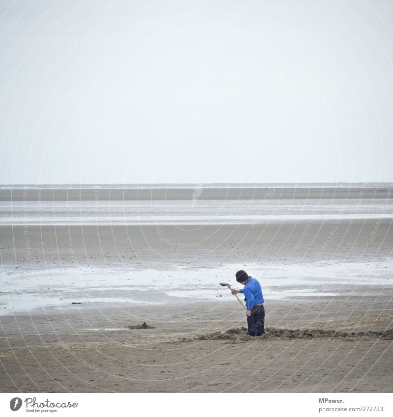 last "men" standing Spielen Kinderspiel Mensch maskulin Junge Kindheit 1 8-13 Jahre Landschaft Himmel Küste Strand Nordsee Ostsee Meer Insel bauen trist