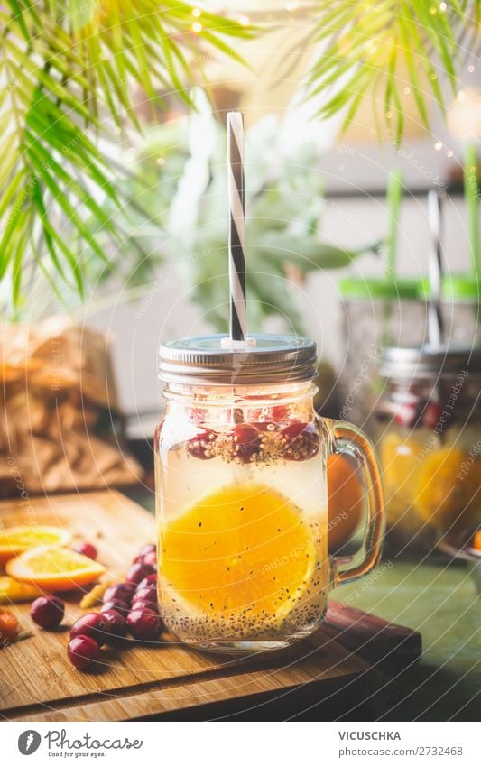 Gesundes Chia Samen Getränk Lebensmittel Ernährung Frühstück Erfrischungsgetränk Trinkwasser Limonade Saft Stil Design Gesundheit Gesunde Ernährung Sommer