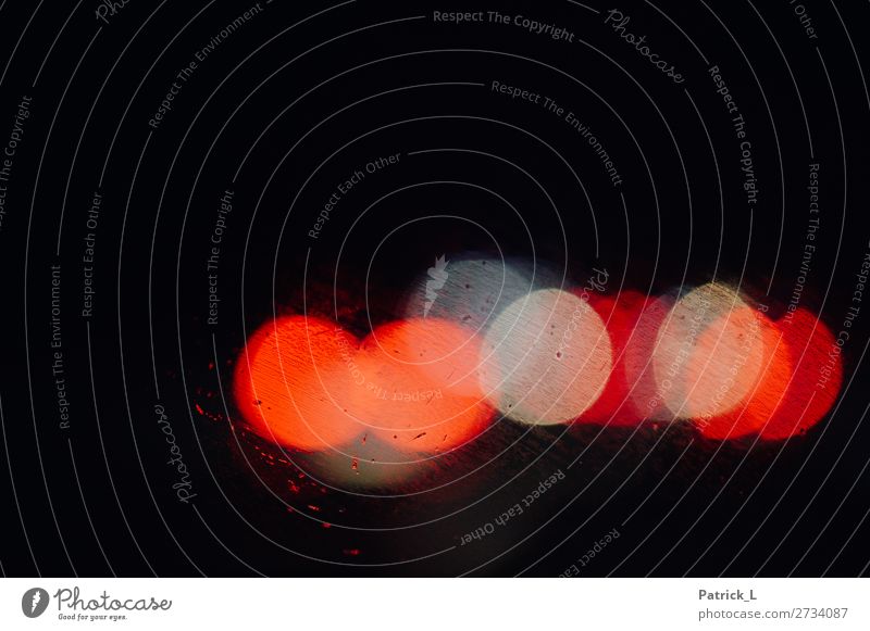 Abstrakte Lichter Kreis Kreativität Lichterscheinung Reflexion & Spiegelung weiß rot gelb Flare Blendenfleck dunkel außergewöhnlich Farbfoto abstrakt Muster