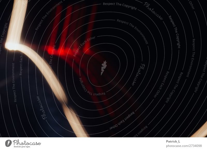 Abstrakte Lichter Kreativität Lichterscheinung Reflexion & Spiegelung weiß rot gelb Flare Blendenfleck dunkel außergewöhnlich Farbfoto abstrakt Muster