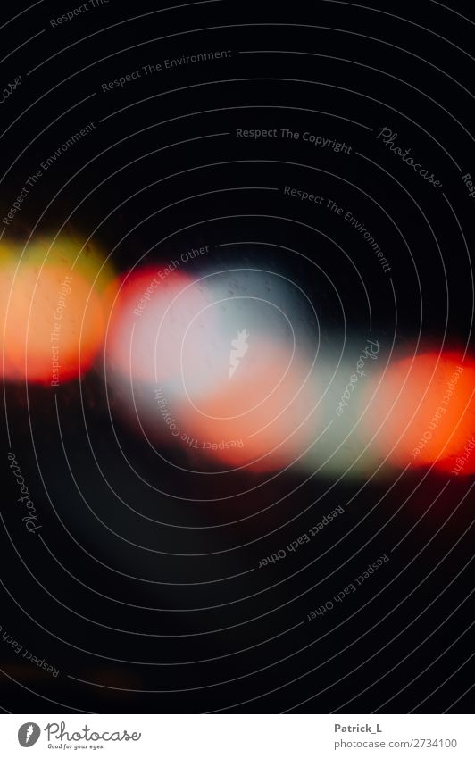 Abstrakte Lichter aus dem Straßenverkehr Kreis Kreativität Lichterscheinung Reflexion & Spiegelung blau weiß rot gelb Flare Blendenfleck dunkel außergewöhnlich