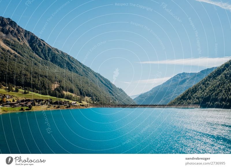 Vertagt Stausee im Herbst Südtirol speichersee blau berge natur natur pur blauer himmel wasser Natur Berge u. Gebirge Himmel See Außenaufnahme Landschaft Wasser