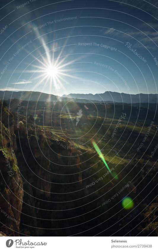 Spanien Ferien & Urlaub & Reisen Tourismus Ausflug Ferne Freiheit Umwelt Natur Landschaft Himmel Horizont Sonne Schönes Wetter Berge u. Gebirge Erholung Fernweh