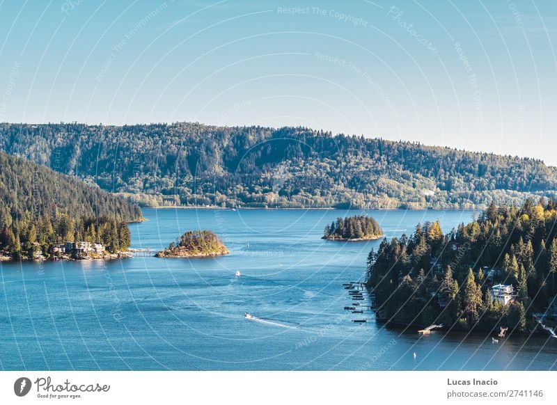 Belcarra Blick vom Quarry Rock in North Vancouver, BC, Kanada Sommer Strand Meer Insel Berge u. Gebirge Umwelt Natur Landschaft Sand Himmel Baum Blume Blatt