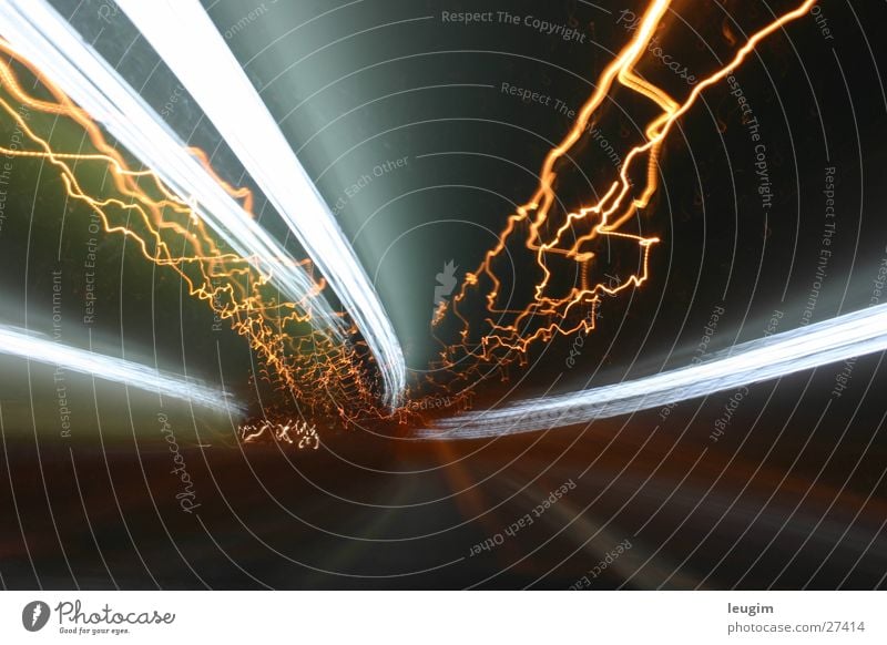 Poruqe SI Tunnel Licht Buenos Aires Argentinien Langzeitbelichtung Nacht Straße Bewegung