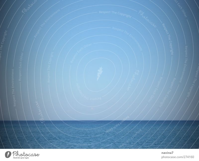 mehr Meer bitte Ferien & Urlaub & Reisen Ferne Sommer Horizont Schönes Wetter Unendlichkeit blau ruhig rein träumen Farbfoto Außenaufnahme Menschenleer