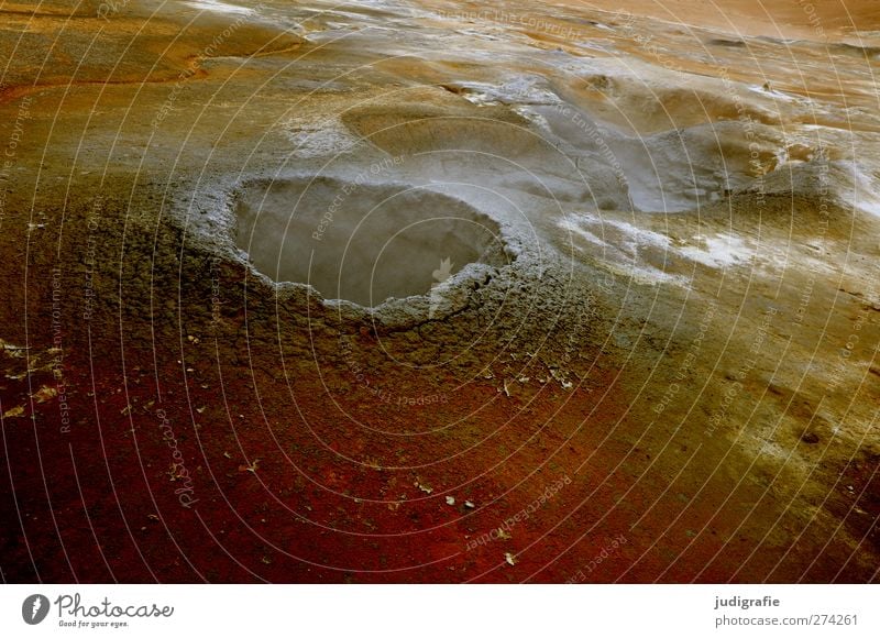 Island Umwelt Natur Landschaft Urelemente Erde Vulkan heiß natürlich Wärme Solfatarenfeld Schwefel Wasserdampf Rauch Geothermik Farbfoto Gedeckte Farben