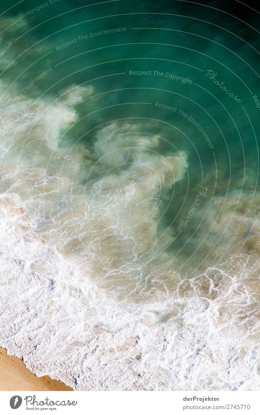 Wo sind die Badenden am Strand von Nazaré? Strandleben Ausflug Herausforderung Freizeit & Hobby Badestelle wasser liebend Meeresstrand Erholung