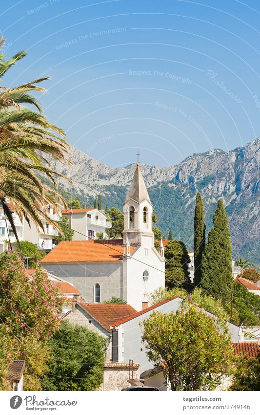 Brist, Dalmatia, Croatia Architektur Gebäude Religion & Glaube Kirche Kroatien Zypresse Dalmatien Fassade Fischerdorf Hügel historisch Haus Idylle Landschaft