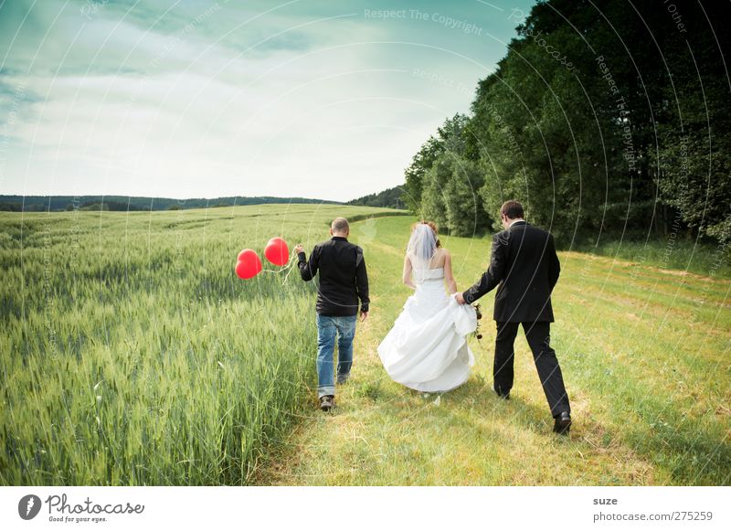 Making of ... Glück Sommer Hochzeit Mensch maskulin feminin Frau Erwachsene Mann Jugendliche 3 18-30 Jahre Natur Landschaft Himmel Schönes Wetter Feld