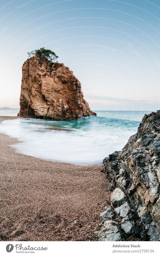 Costa Brava Strand Girona Freundschaft Nachmittag begraben blau Katalonien Klippe Küste Emporda illa roja Landschaft Mittelmeerländer Natur Menschenleer