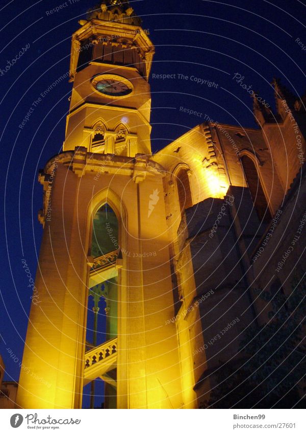 Kirche Nacht historisch Religion & Glaube Belichtung Gebäude Gotteshäuser Architektur