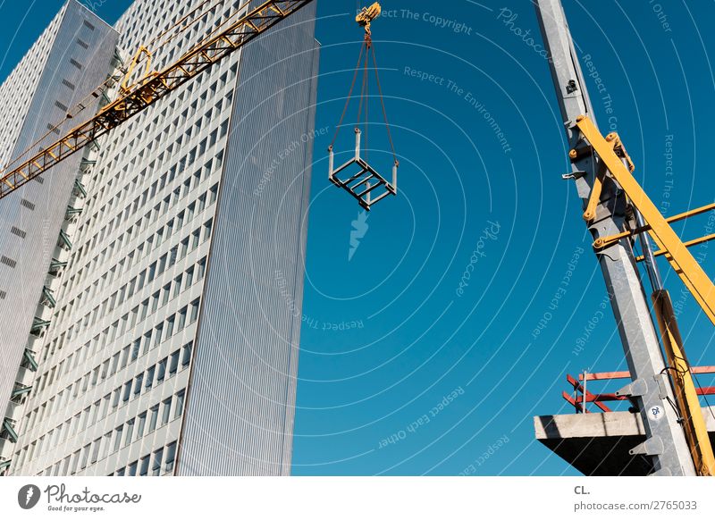 schaustelle baustelle Arbeit & Erwerbstätigkeit Beruf Arbeitsplatz Baustelle Wirtschaft Industrie Mittelstand Unternehmen Wolkenloser Himmel Schönes Wetter