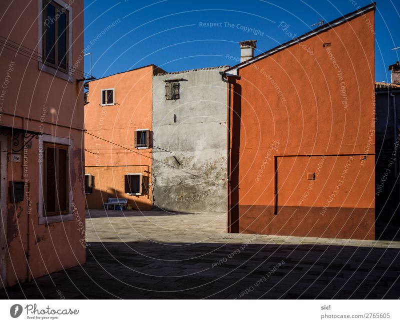 Burano 03 Ferien & Urlaub & Reisen Tourismus Ausflug Städtereise Insel Haus Wolkenloser Himmel Schönes Wetter Meer Adria Italien Europa Dorf Fischerdorf