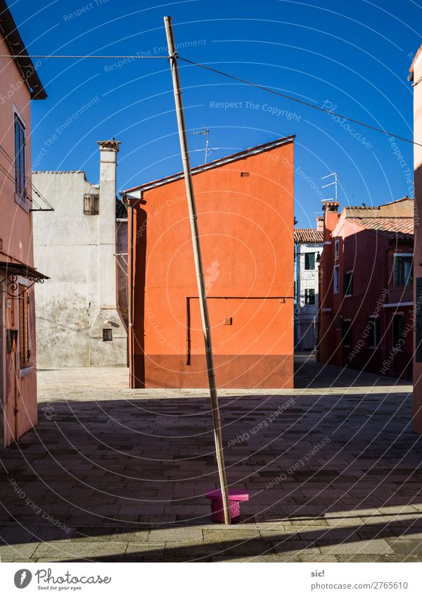 Burano 02 Ferien & Urlaub & Reisen Tourismus Ausflug Städtereise Haus Wolkenloser Himmel Schönes Wetter Meer Adria Insel Italien Europa Dorf Fischerdorf