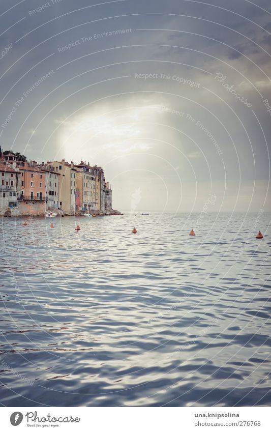 himmel über rovinj Umwelt Landschaft Wasser Himmel Wolken Horizont Sonne Sonnenlicht Wetter Meer Adria Mittelmeer Halbinsel Rovinj Kroatien Istrien Stadt