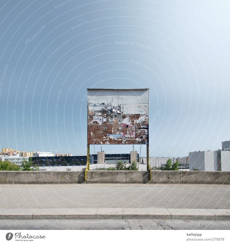 split screen Handel Werbebranche Unternehmen Stadt Hochhaus Bankgebäude Bauwerk Gebäude Architektur Straße Wege & Pfade Werbung Plakat Medien Plakatwand