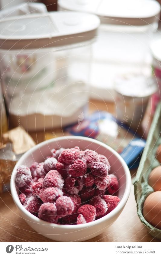 man nehme... Lebensmittel Frucht Teigwaren Backwaren Himbeeren Mehl Ei Zutaten Ernährung Schalen & Schüsseln Häusliches Leben Küche lecker natürlich