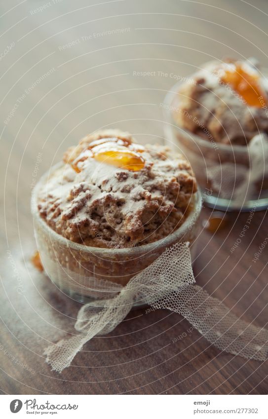 Kuchen im Glas Getreide Teigwaren Backwaren Brötchen Marmelade Ernährung lecker Muffin Farbfoto Innenaufnahme Nahaufnahme Menschenleer Textfreiraum oben Tag