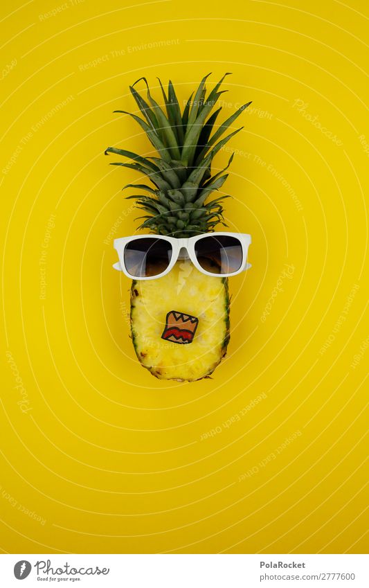 #A# Hellás! Kunst Kunstwerk ästhetisch Ananas Ananasblätter Ananasplantage lecker frech Frucht fruchtig fruchtbar lustig Comic Coolness Gesunde Ernährung