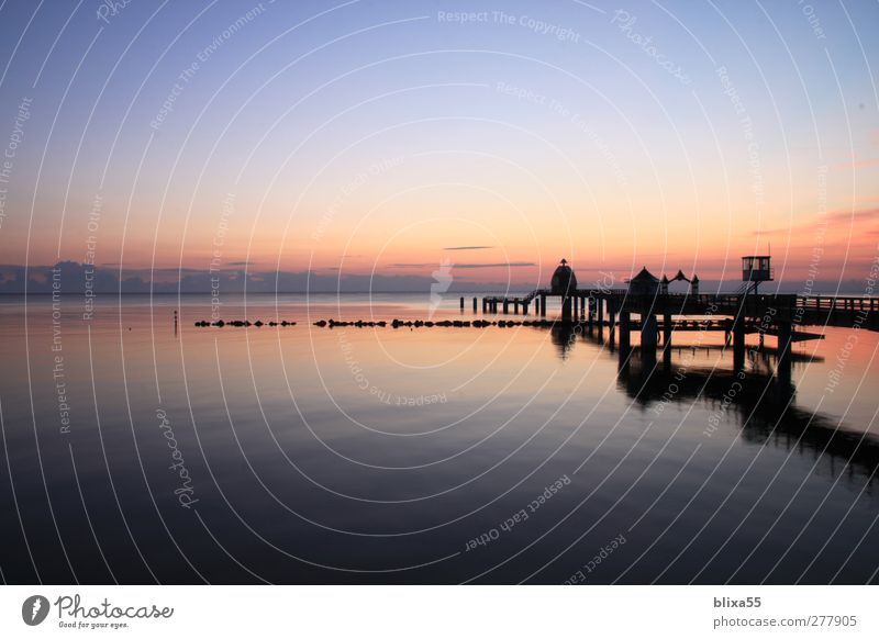 Sellin - Seebrücke II Wasser Himmel Wolken Nachthimmel Horizont Küste Ostsee Mecklenburg-Vorpommern Europa Dorf Menschenleer Brücke Bauwerk Terrasse