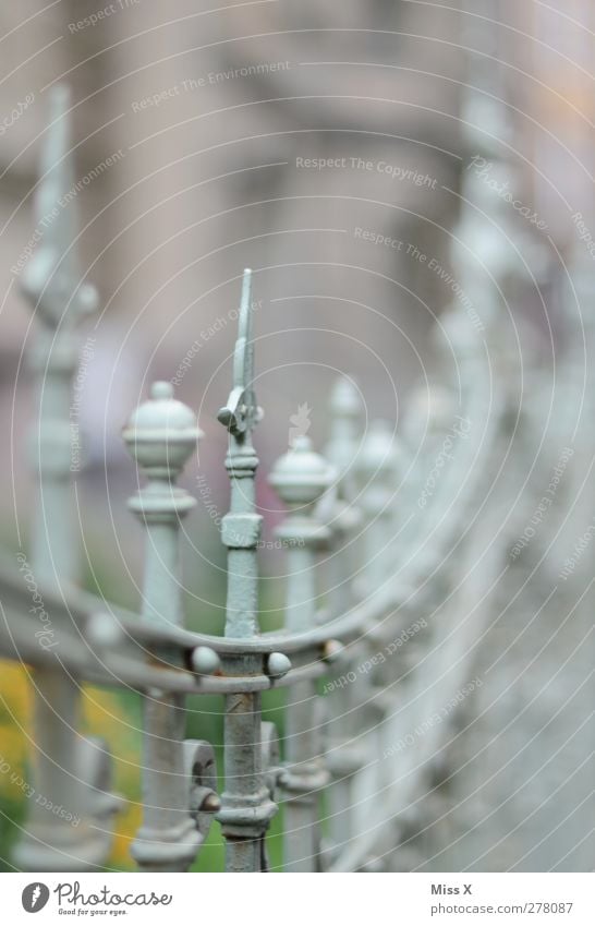 Spitze Altstadt Haus Metall alt Rost Zaun Metallzaun Schmiedekunst Schmiedeeisen Zacken Dekoration & Verzierung Farbfoto Gedeckte Farben Außenaufnahme